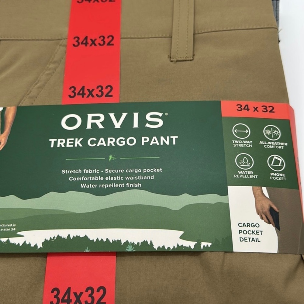 Orvis men’s trek cargo pants 34X32 NWT